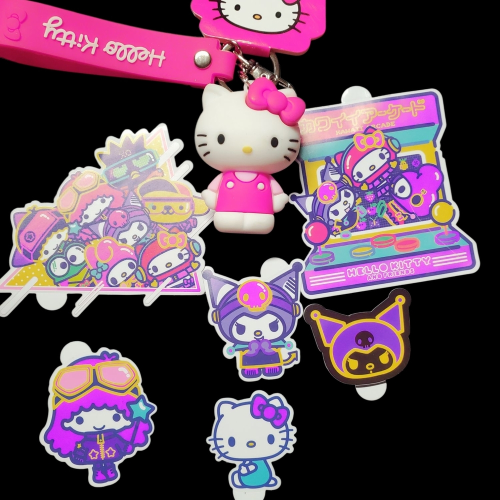 Hello Kitty and Friends Keychain and Sticker Bundle